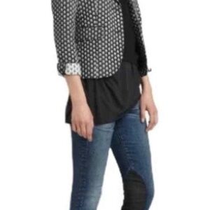 Rag & Bone Bailey Chevron Arrow Print Black and White Blazer